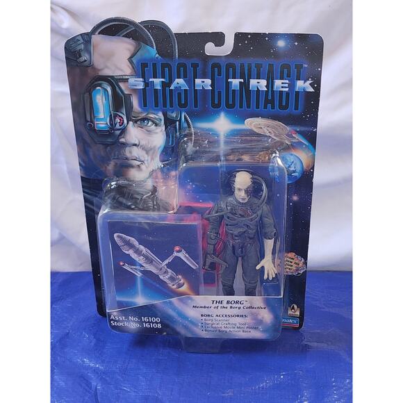 PLAYMATES STAR TREK FIRST CONTACT THE BORG ACTION FIGURE 1996 Vintage - Picture 1 of 2